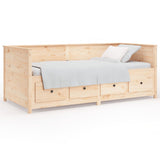 Day bed without mattress 100x200 cm solid pine wood