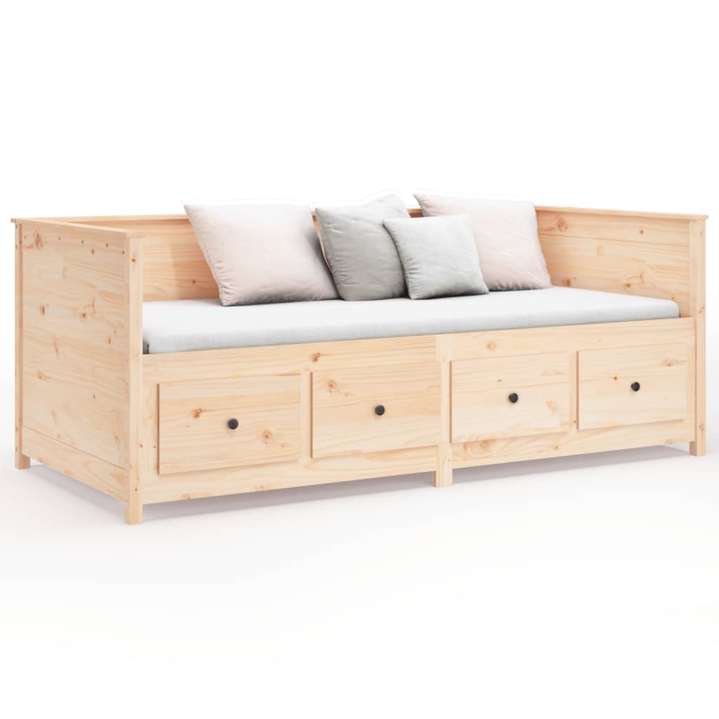 Day bed without mattress 100x200 cm solid pine wood