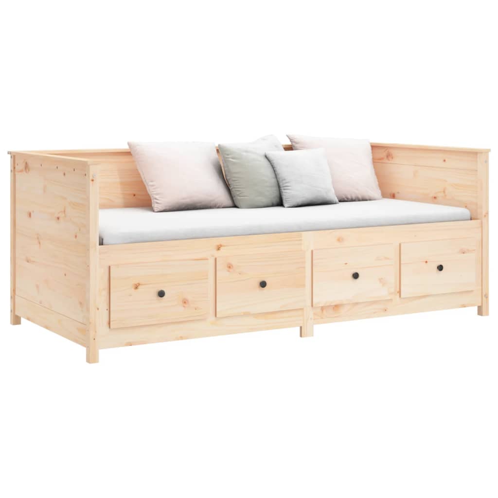 Day bed without mattress 100x200 cm solid pine wood