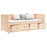 Day bed without mattress 100x200 cm solid pine wood