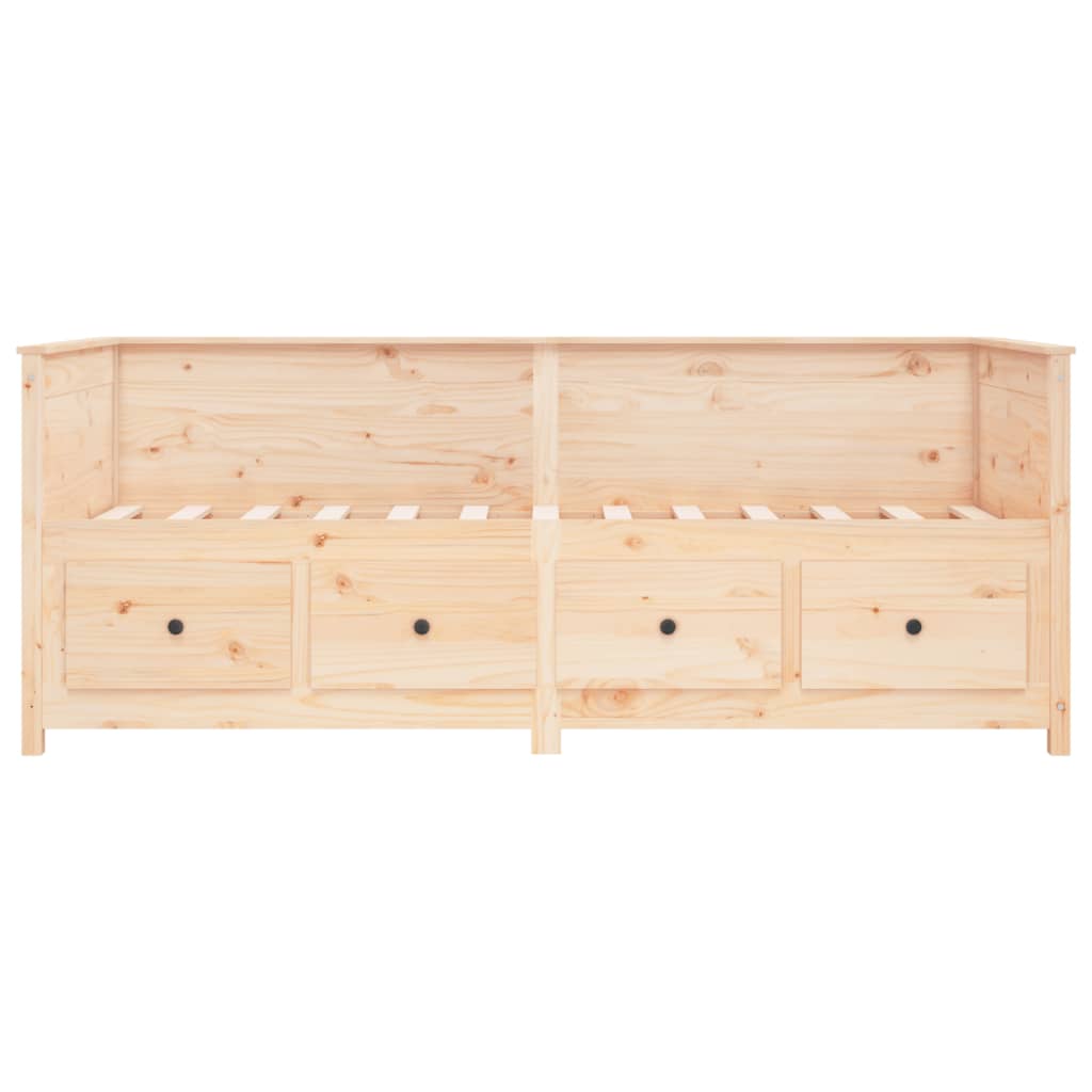 Day bed without mattress 100x200 cm solid pine wood