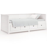 Day bed without mattress white 100x200 cm solid pine wood