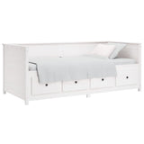 Day bed without mattress white 100x200 cm solid pine wood