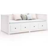 Day bed without mattress white 100x200 cm solid pine wood