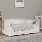 Day bed without mattress white 100x200 cm solid pine wood