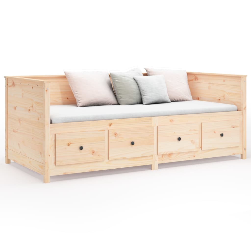 Day bed without mattress 80x200 cm solid pine wood