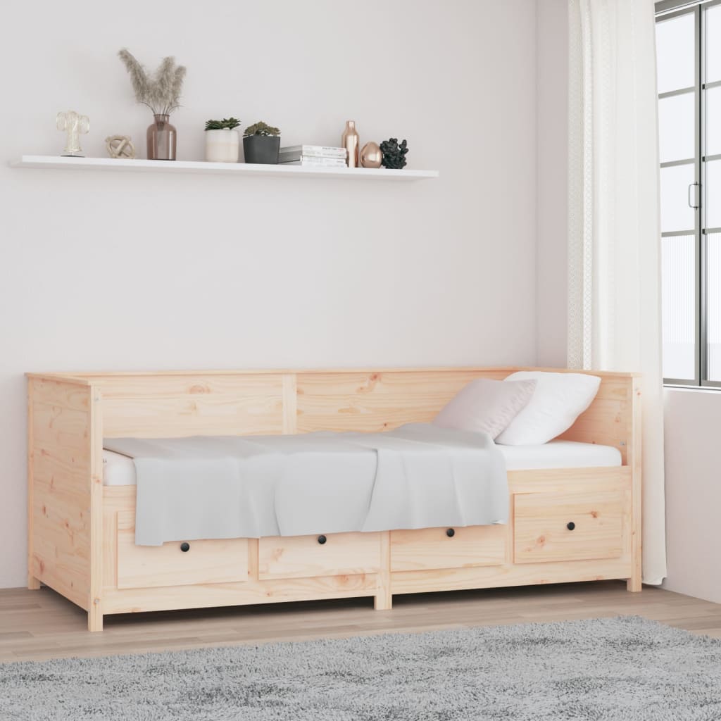 Day bed without mattress 80x200 cm solid pine wood