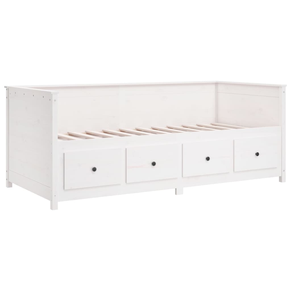 Day bed without mattress white 80x200 cm solid pine wood