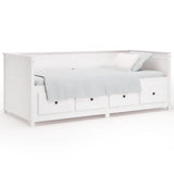 Lit de jour sans matelas blanc 90x190 cm bois de pin massif