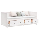 Day bed without mattress white 90x190 cm solid pine wood