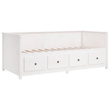 Day bed without mattress white 90x190 cm solid pine wood