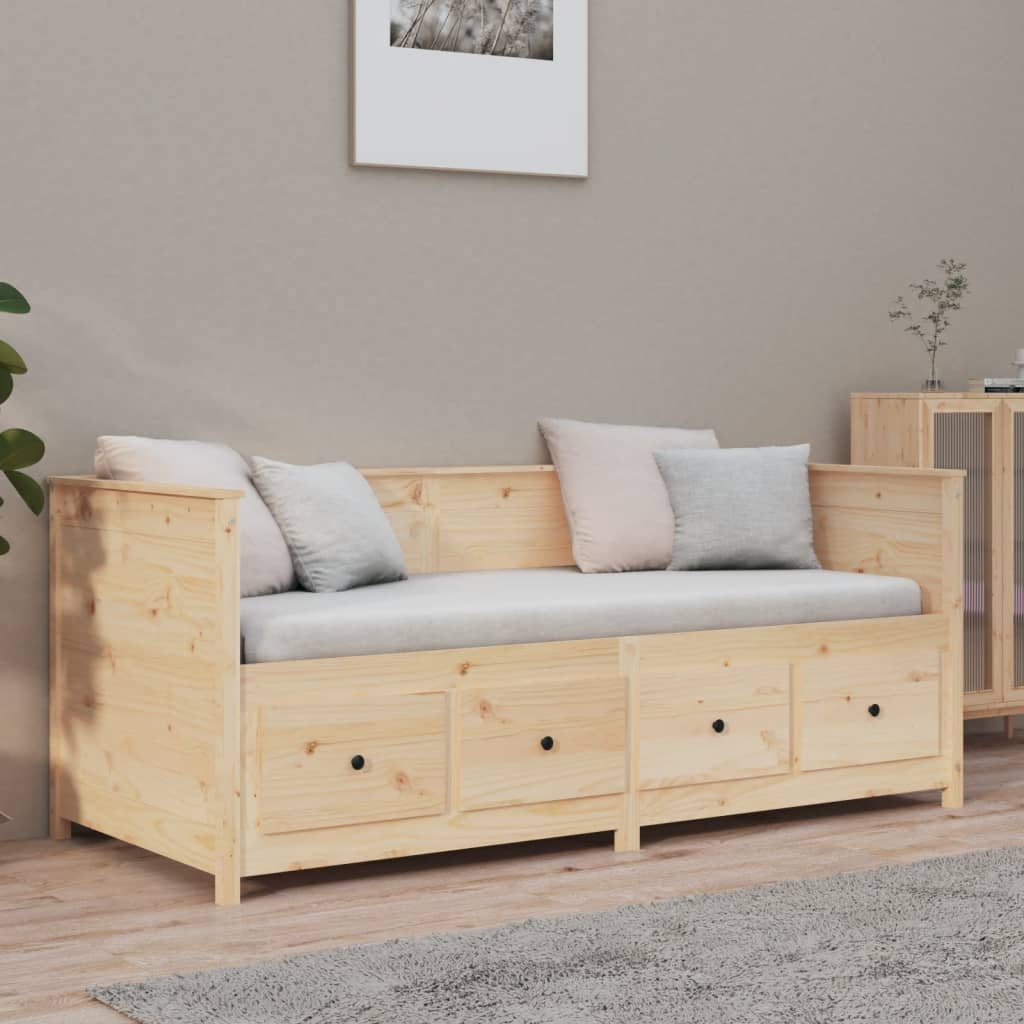 Day bed without mattress 75x190 cm solid pine wood