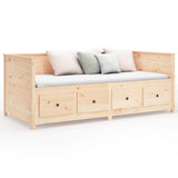 Day bed without mattress 75x190 cm solid pine wood