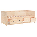 Day bed without mattress 75x190 cm solid pine wood