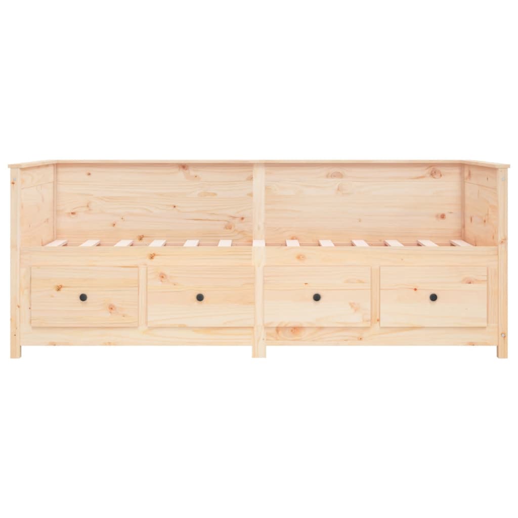 Day bed without mattress 75x190 cm solid pine wood