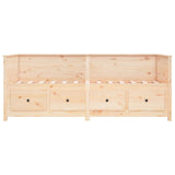 Day bed without mattress 75x190 cm solid pine wood