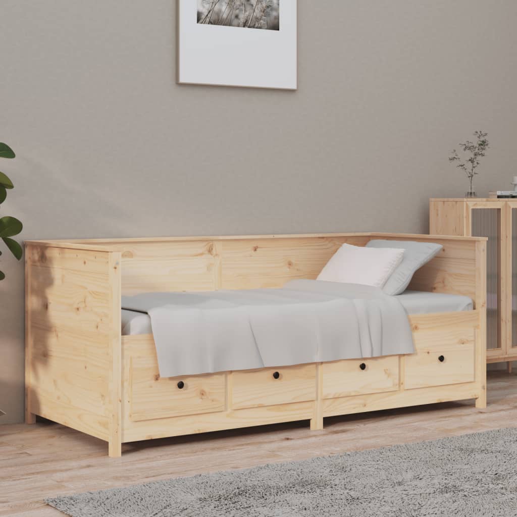 Day bed without mattress 75x190 cm solid pine wood