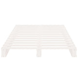 White pallet bed 100x200 cm solid pine wood