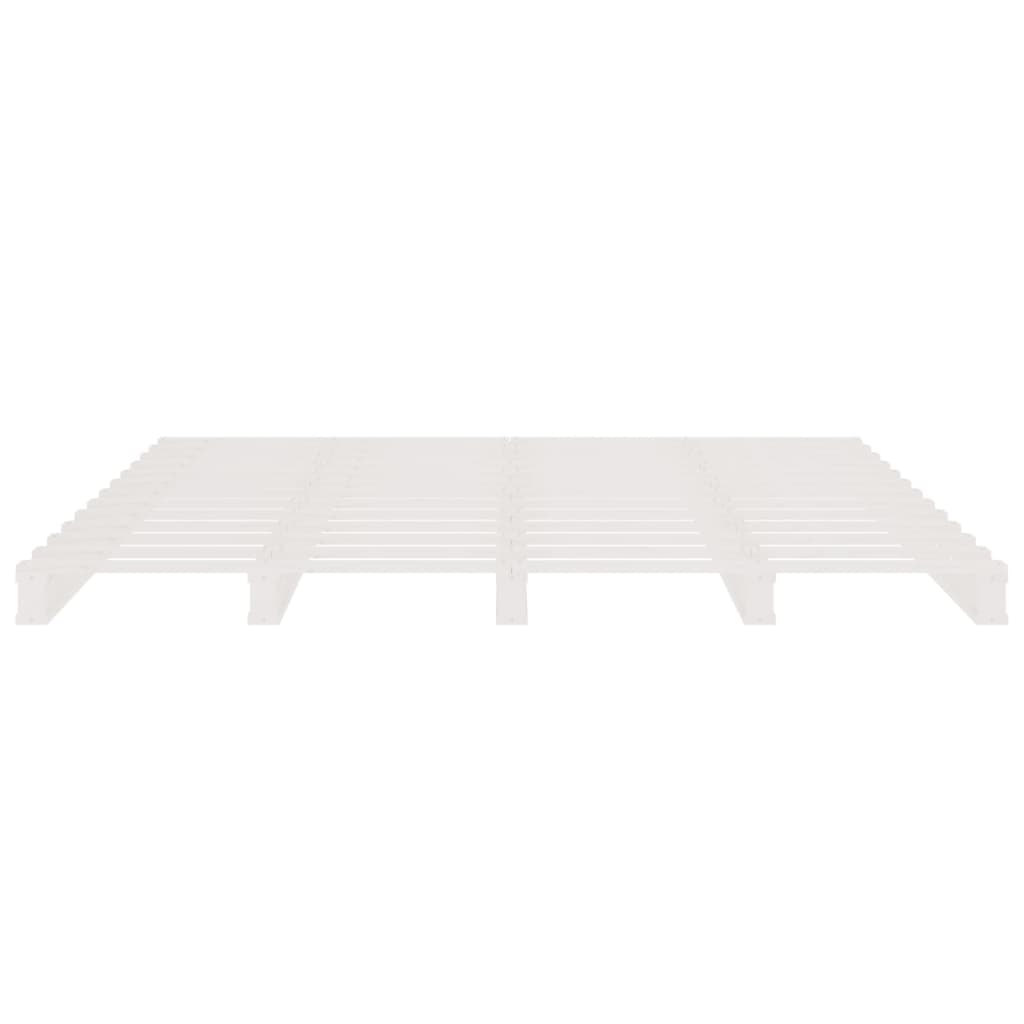 Pallet bed without mattress white 120x200 cm solid wood