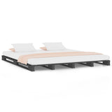 Pallet bed without mattress gray 120x200 cm solid wood