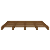 Pallet bed without mattress honey brown 120x200 cm solid wood