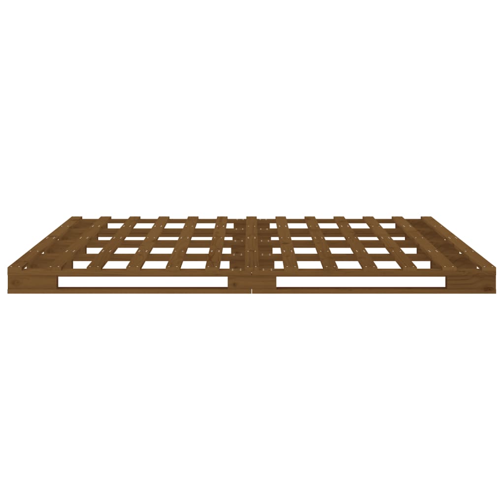 Pallet bed without mattress honey brown 120x200 cm solid wood