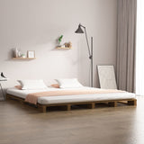 Pallet bed without mattress honey brown 120x200 cm solid wood