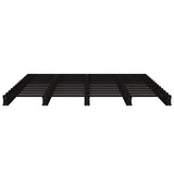 Pallet bed without mattress black 120x200 cm solid wood