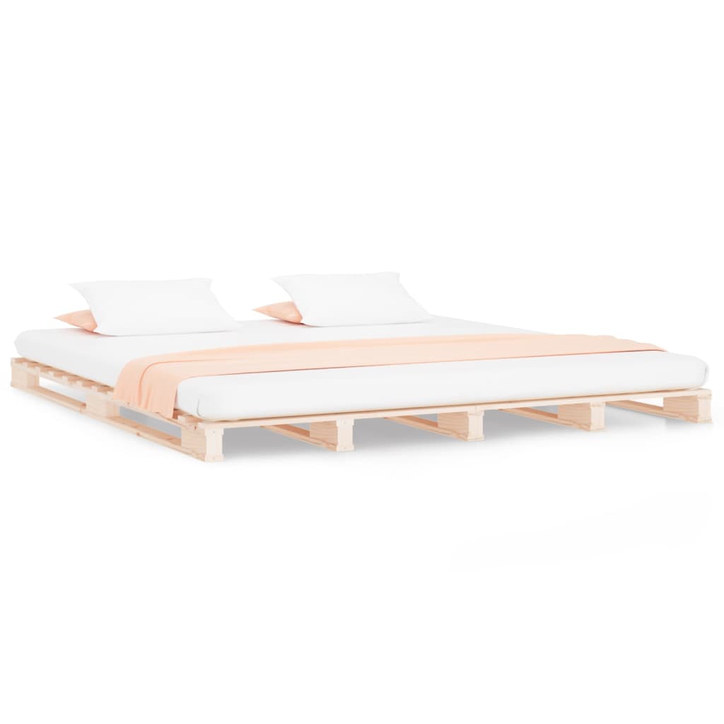 Pallet bed 140x200 cm solid pine wood