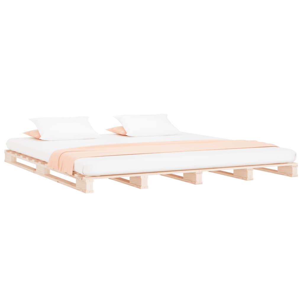 Pallet bed 140x200 cm solid pine wood