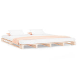 Pallet bed 150x200 cm solid pine wood very large