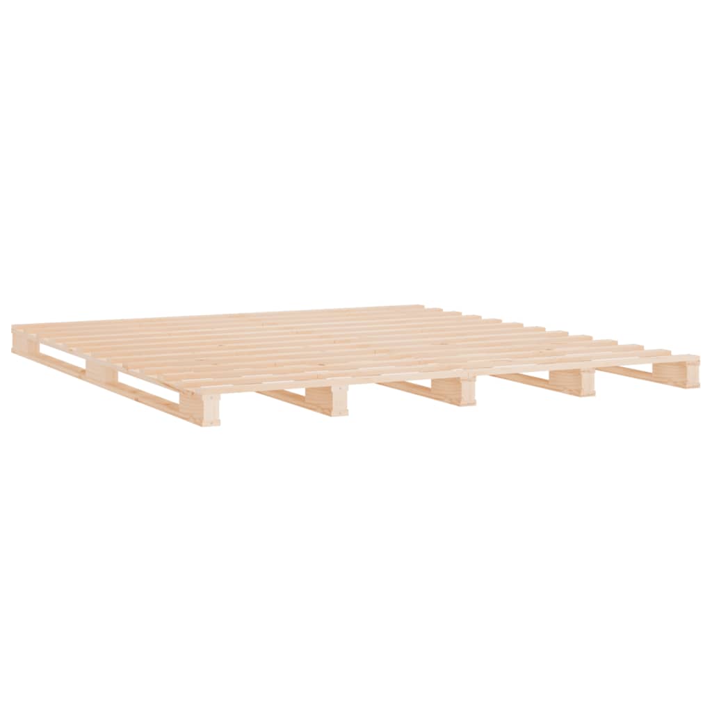 Pallet bed 150x200 cm solid pine wood very large