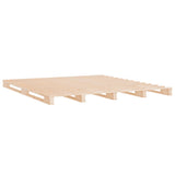 Pallet bed 150x200 cm solid pine wood very large