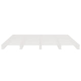 White pallet bed 160x200 cm solid pine wood