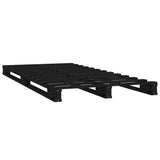 Pallet bed without mattress black solid wood