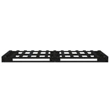 Pallet bed without mattress black solid wood