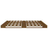 Pallet bed without mattress honey brown 140x190 cm solid wood