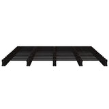 Pallet bed without mattress black 140x190 cm solid wood