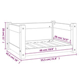 Lit pour chien Gris 55,5x45,5x28 cm Bois massif de pin