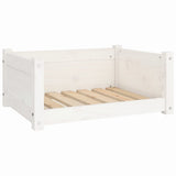 Dog bed White 65.5x50.5x28 cm Solid pine wood