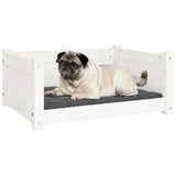 Dog bed White 65.5x50.5x28 cm Solid pine wood