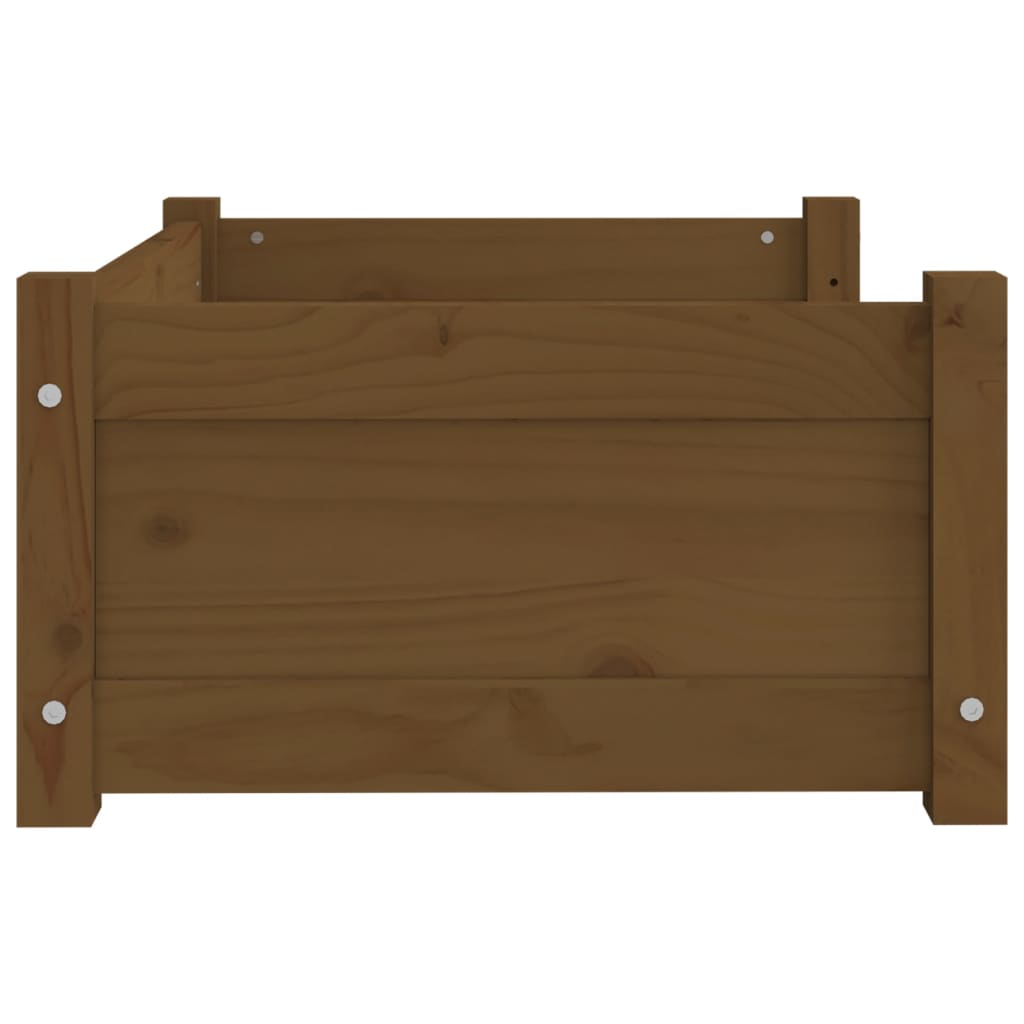 Lit pour chien Marron miel 65,5x50,5x28 cm Bois de pin solide