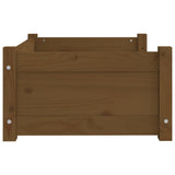 Lit pour chien Marron miel 65,5x50,5x28 cm Bois de pin solide