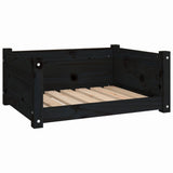 Dog bed Black 65.5x50.5x28 cm Solid pine wood