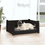 Dog bed Black 65.5x50.5x28 cm Solid pine wood