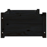 Dog bed Black 65.5x50.5x28 cm Solid pine wood