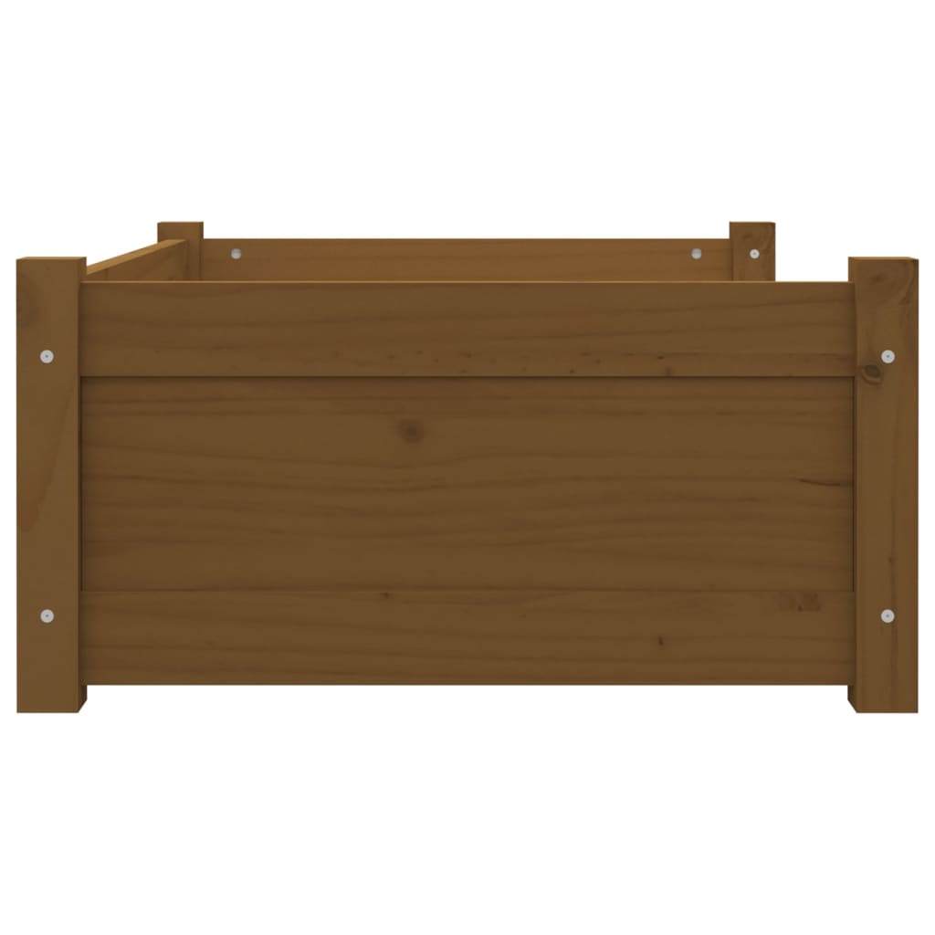 Lit pour chien Marron miel 75,5x55,5x28 cm Bois de pin solide