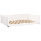 Dog bed White 95.5x65.5x28 cm Solid pine wood