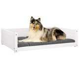 Dog bed White 95.5x65.5x28 cm Solid pine wood