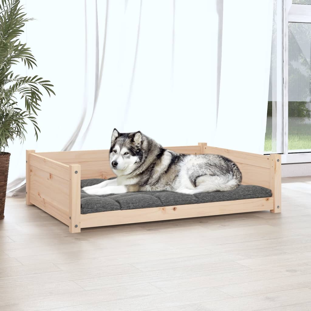 Hundebett 105,5x75,5x28 cm Massives Kiefernholz